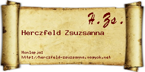 Herczfeld Zsuzsanna névjegykártya