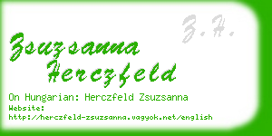 zsuzsanna herczfeld business card